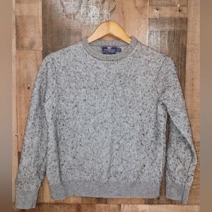 Vineyard Vines Women's Gray Crew Neck Sweater Pullover Wool Cashmere Size Small